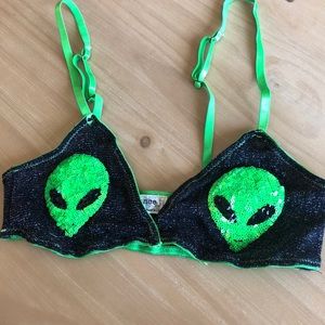 Sequin alien bralette